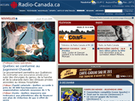 Page
d&rsquo;accueil, site Web de Radio-Canada, 2005
